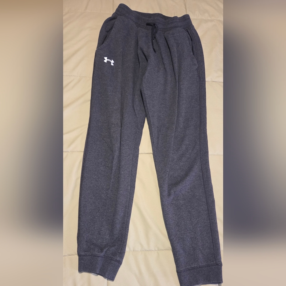 Under Armour Joggers Men’s Small Gray Fleece Lined Sweatpants